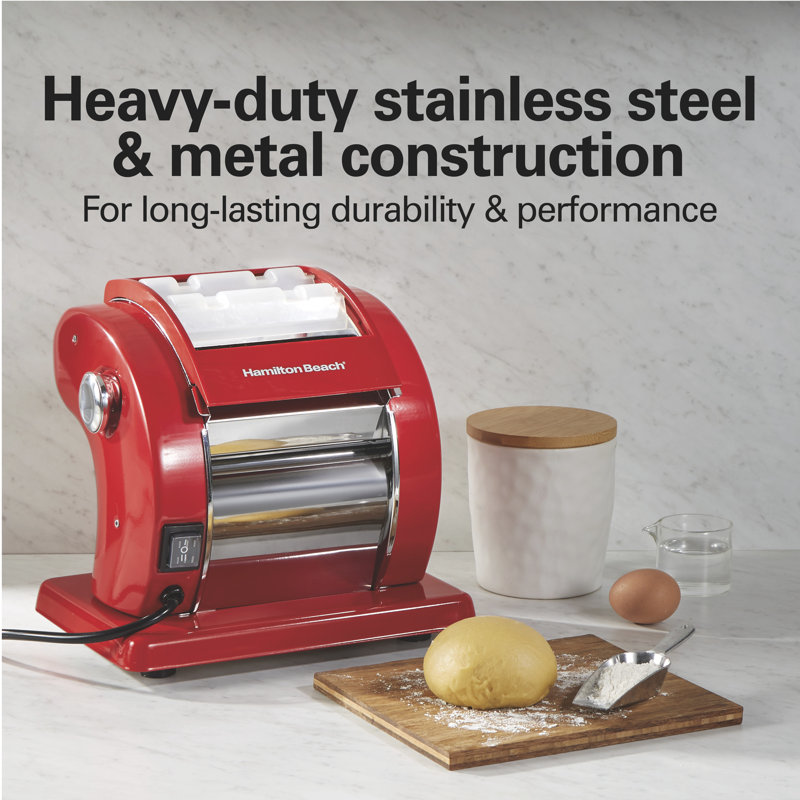Hamilton Beach Red Electric Stainless Steel Pasta Maker