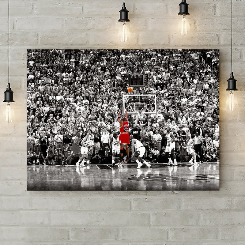 Michael Jordan Last Shot Basketball - Wrapped Canvas Print, 41cm H x 61cm W x 3.8cm D
