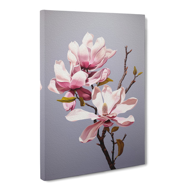 Magnolia Flower Modern Art - Wrapped Canvas, 50cm H x 35cm W x 3cm D