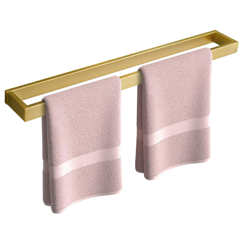 24" Towel Bar Wall Mounted, Brushed Gold