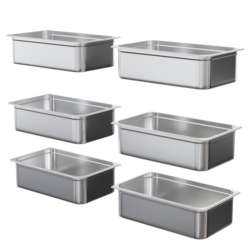 East Urban Home Stainless Steel Tray, 5cm H x 53cm W x 32.5cm D