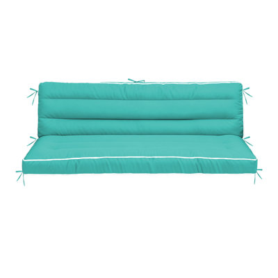 Coussin de balançoire d'extérieur avec dossier et sangles de cravate, coussin de remplacement pour fauteuil oscillant de 2/3 places