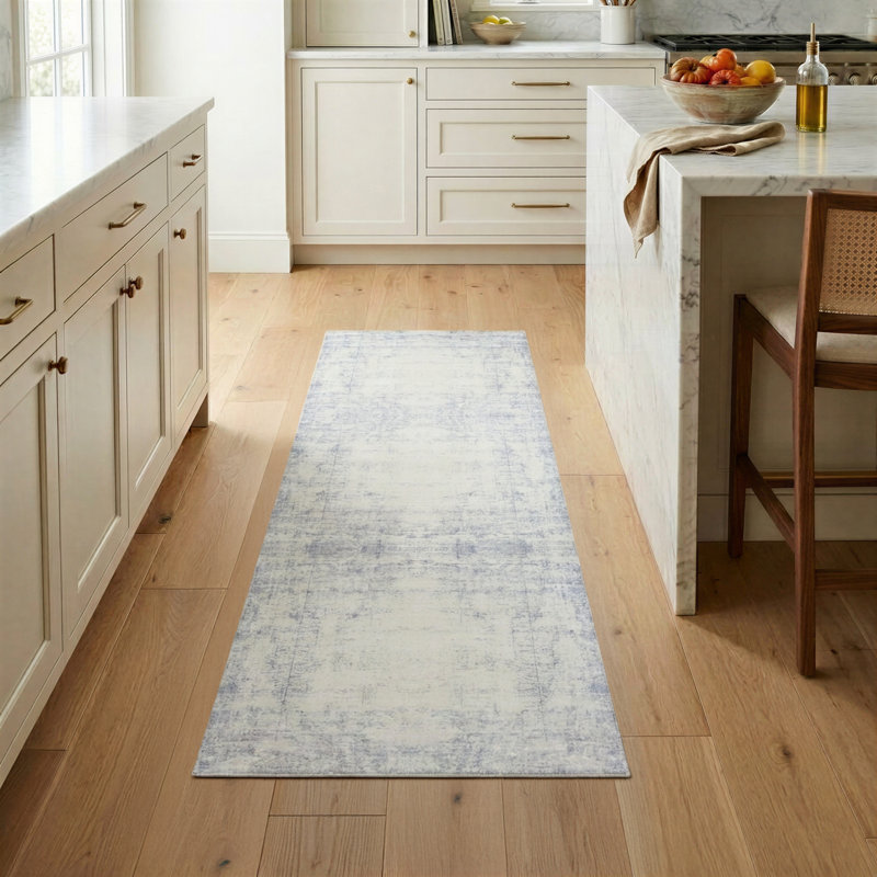 Machine Washable Geometric Abstract Performance Waterproof Rug, Runner 2' x 5'