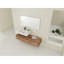 Meuble-lavabo mural de 60 po avec lavabo en résine, tiroir à fermeture en douceur et fixation flottante