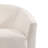 Upholstered Ivory Velvet Swivel Barrel Chair-146180422