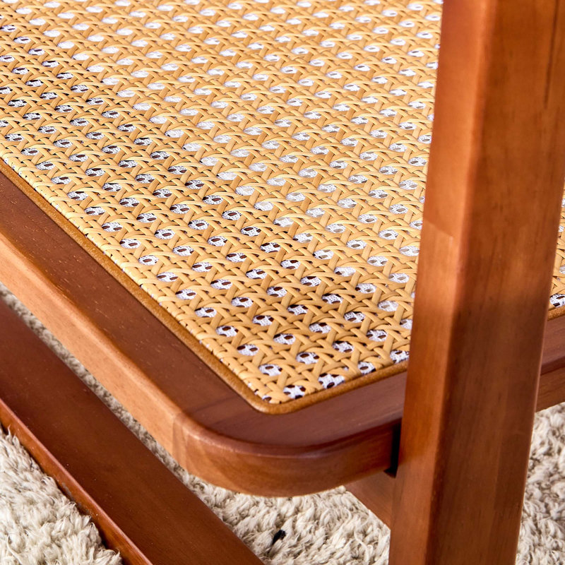 Solid Wood Glass Desktop Tea Table, Walnut