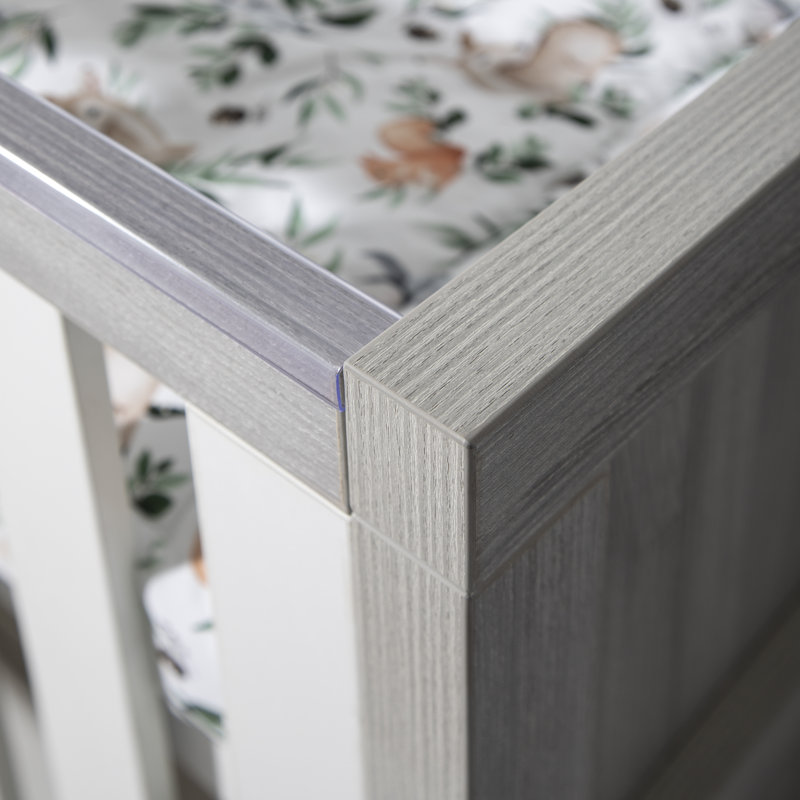 Tutti Bambini Modena 3-in-1 Cot Bed, White/Grey Ash
