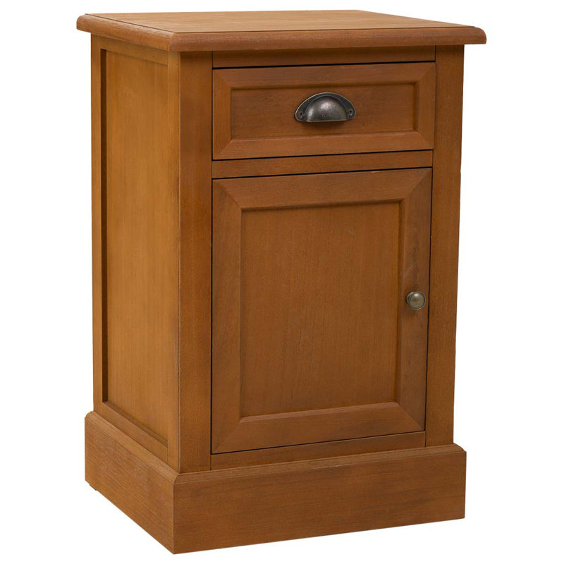 Zabarskaya 41.5cm W Solid Wood Bedside Table