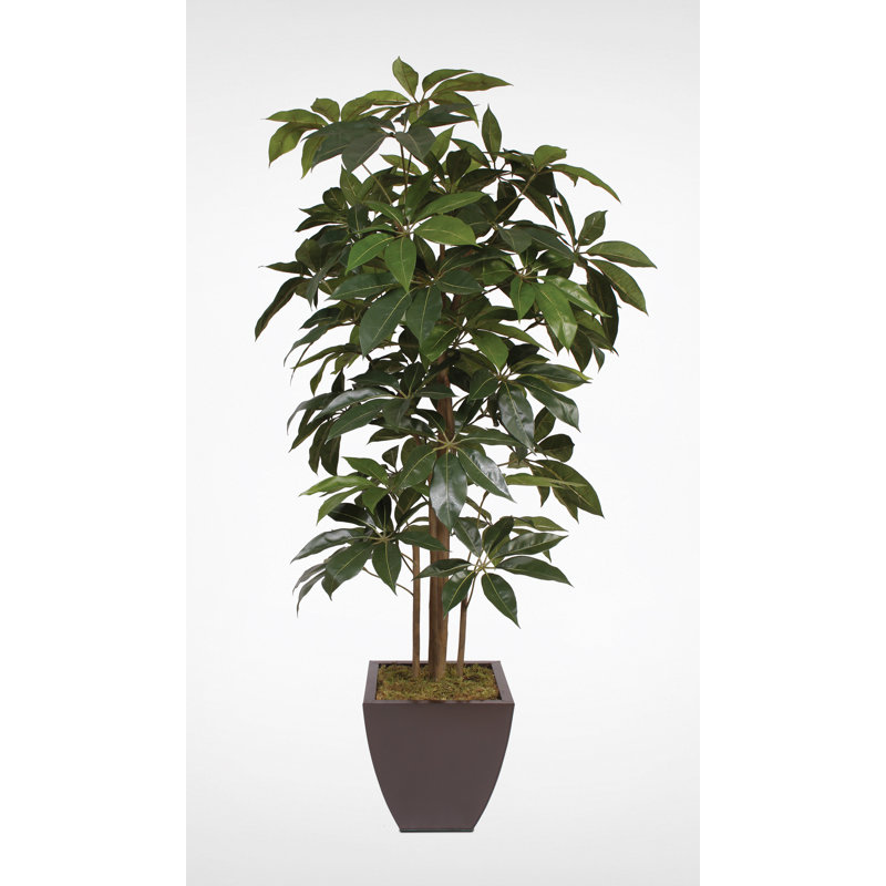 Faux Foliage Tree in Metal Pot