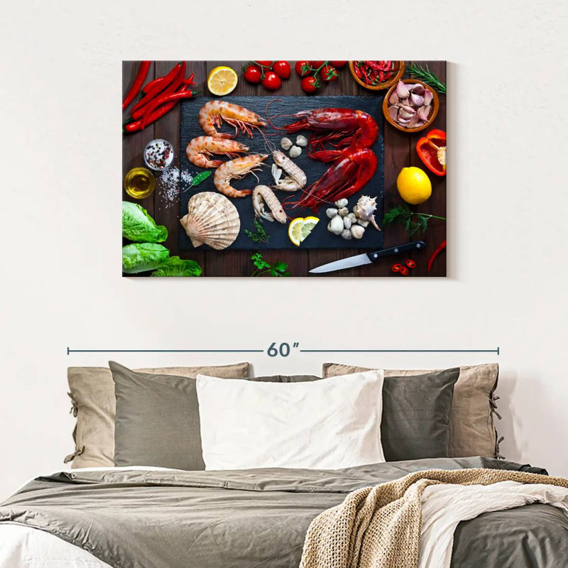 Yarlin Cooking Seafood, 30" H x 45" W