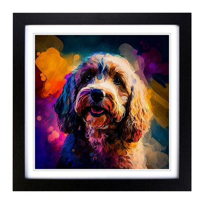Cockapoo Abstract Expressionism - Framed Print