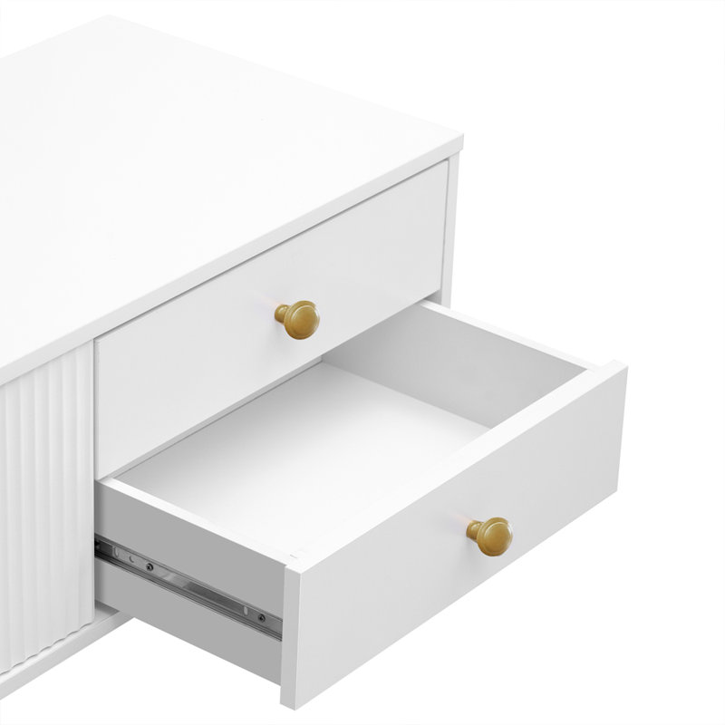 Meuble télé moderne avec rangement, meuble télé, White