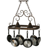 Elana Steel Handcrafted Oval Hanging Pot Rack