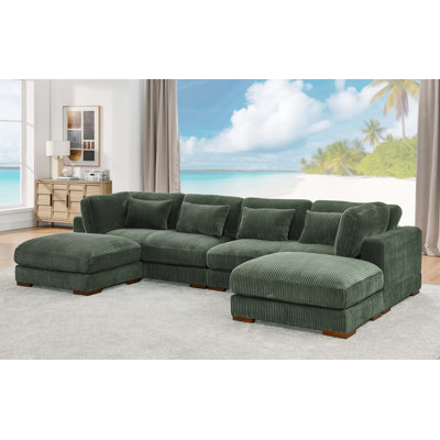 Canapé modulaire de coin avec repose-pieds Croy