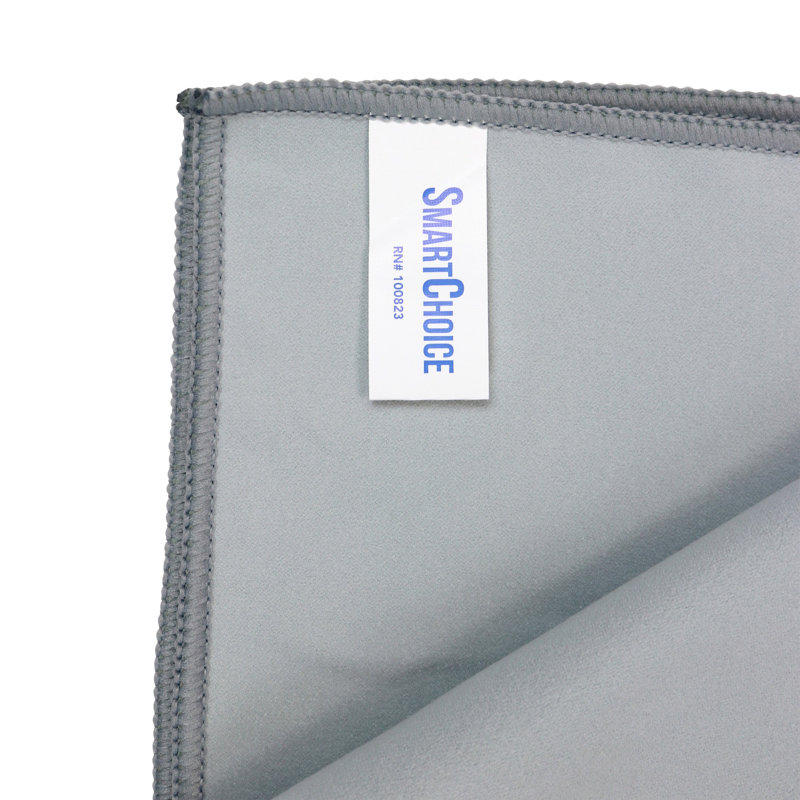 Smart Choice Microfiber Suede Window Cleaning Cloths (Pack of 12), Gray