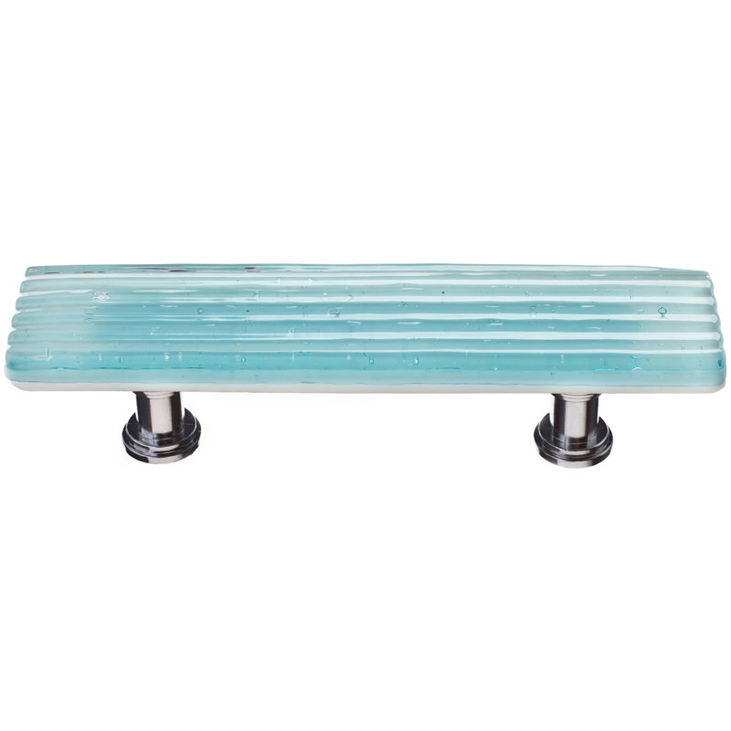 Bar / Handle Pull, Polished Chrome, Blue