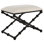 Iron Polyester Upholstered Bench