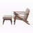 Kiger Mid-Century Modern Wood Tufted Lounge Chair And Ottoman Set