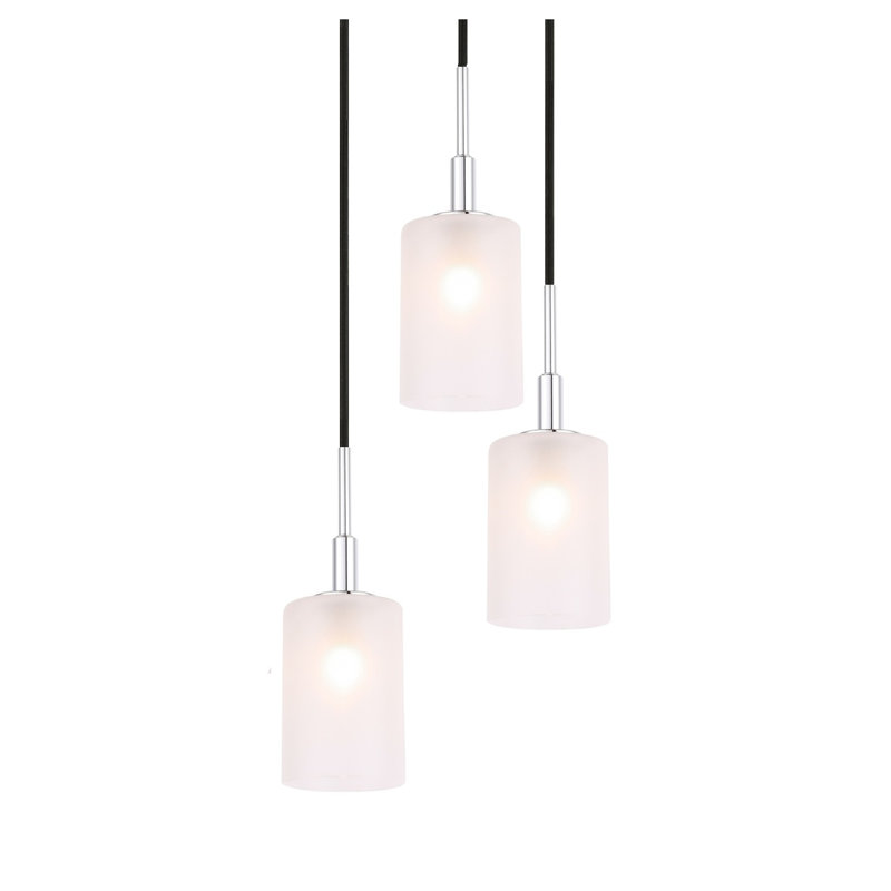 Luminaire suspendu cylindre grappe 5 lumières Thiede