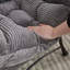 Fauteuil Lazy avec repose-pieds - Poche latérale - Gris-872099595