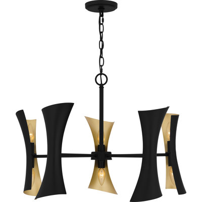 Lustre noir mat 10 lumières Betties