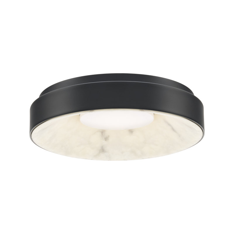 Crackle LED Flush Mount, Black