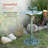 Lotus Birdbath Garden Statue, 33", Green-1100484039-1100484032