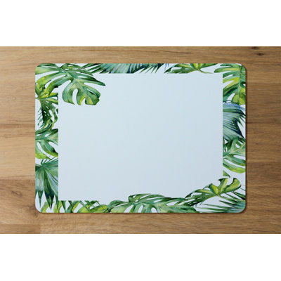 DeSoto Polyester-Coated Hardboard Floral Rectangle Placemat