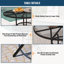 Ensemble 5 pièces de chaises de patio pivotantes en acier (parasol à durée limitée)