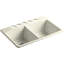 Brookfield 33" L x 22" W x 9-5/8" Under-Mount Double-Equal Kitchen Sink-10935849