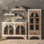 Vitrines en bois manufacturé beige et Burlywood