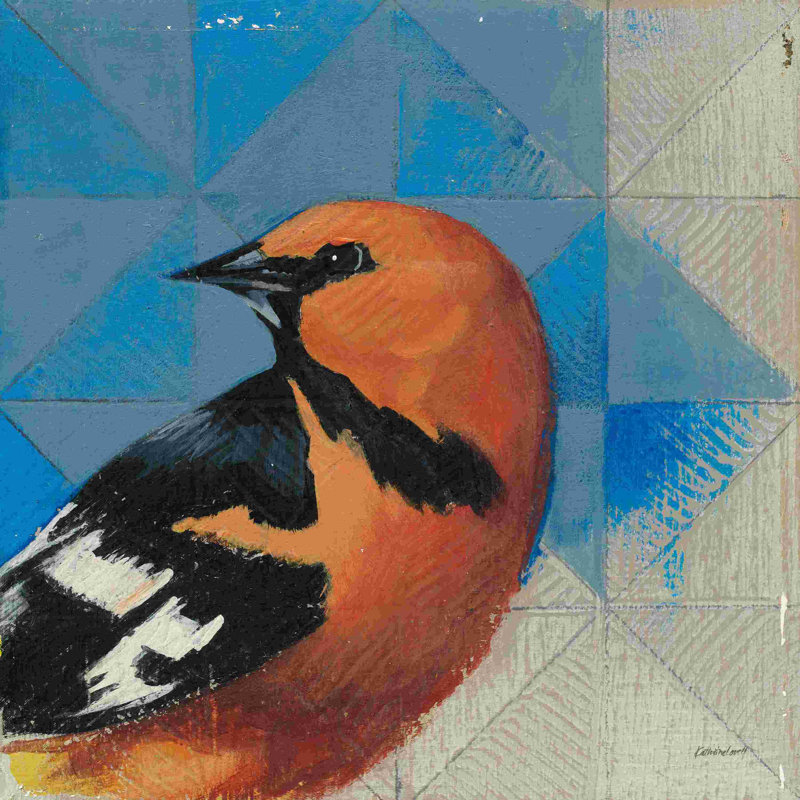 Oriole, H 12 po x l 12 po, Non, Toile avec cadre flottant en érable