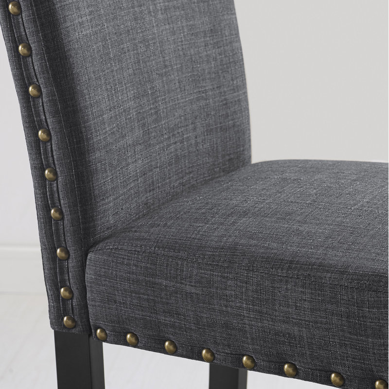 ExpressThrough Fabric Bar Stools with Nailhead Trim, Set of 2