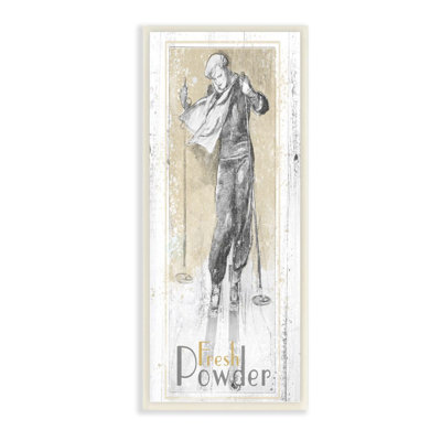 " Fresh Powder Vintage Skiing Design " by The Saturday Evening Post