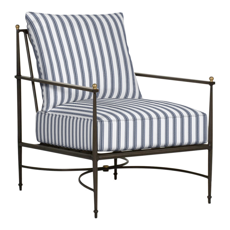 Chaise de patio avec coussins Roma, Welt, Perigold excel denim