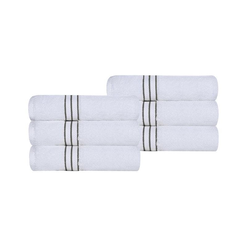 Ensemble de serviettes épaisses en coton turc Josann, Gris anthracite