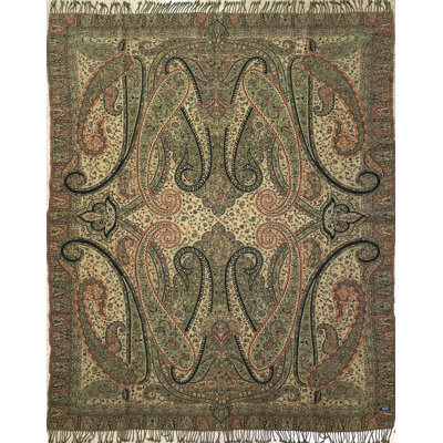 Jeté carré en laine Boucle Mohra 86 po