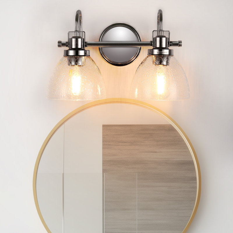 Ulyana Dimmable Black Vanity Light Bathroom Vanity lights, Chrome, 2