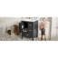 Meuble-lavabo moderne peu encombrant avec lavabo en céramique, structure en bois massif