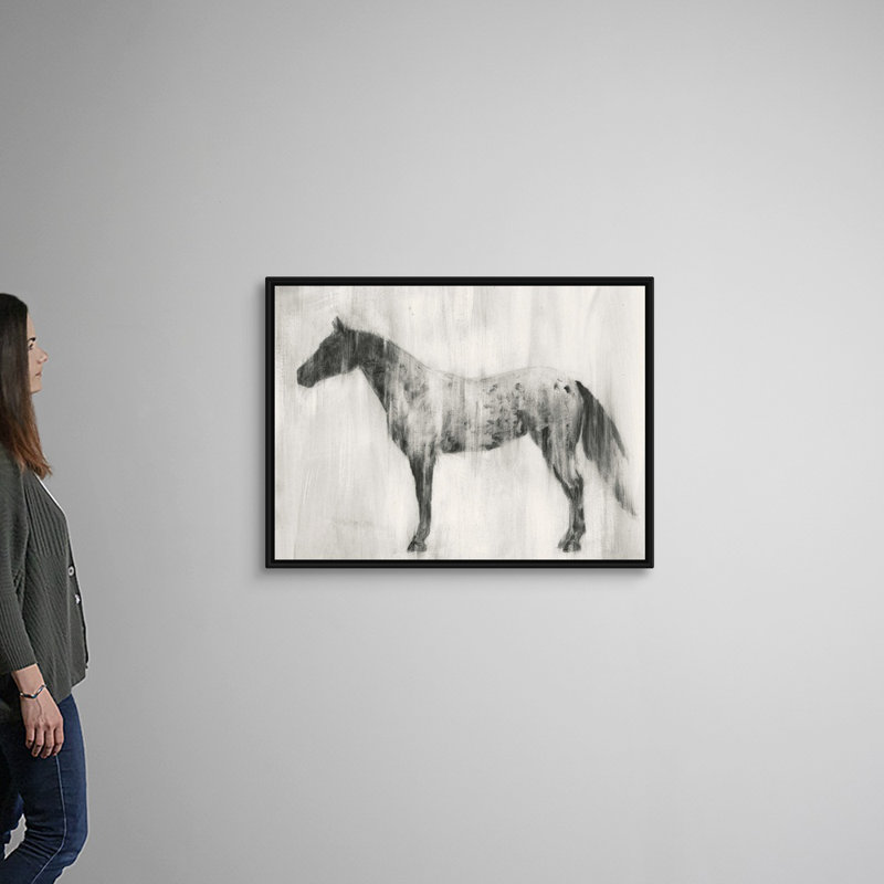 Art mural Appaloosa Study II, H 32 po x l 42 po x P 2 po, Toile avec cadre noir