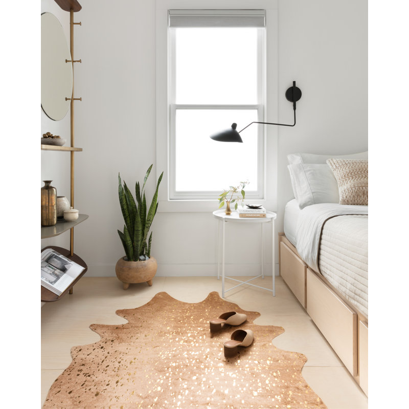 Tapis brun clair / doré Terrazas, Rectangle 5 pi x 6 pi 6 po
