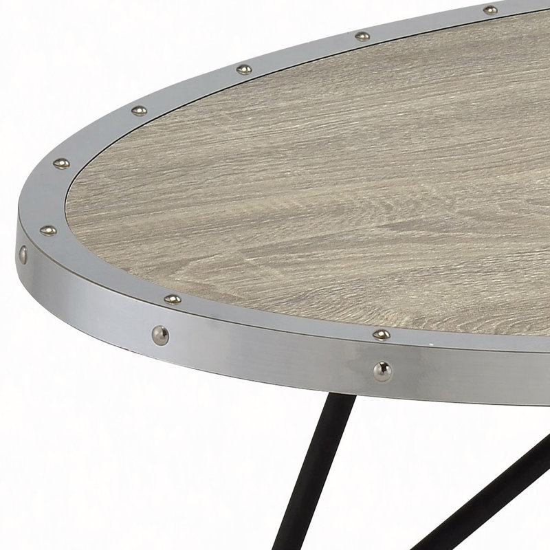 Table basse en chêne et ovale