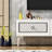 Catena Modern TV Stand, White & Silver, 47.2 x 19.3 x 11.6 Inches | 100% Melamine Coated Particle Board, Thickness: 0.7 Inches | Sturdy Design, 19 Inches Leg Height, Ideal for Living Room & Entertainment Spaces-108050926