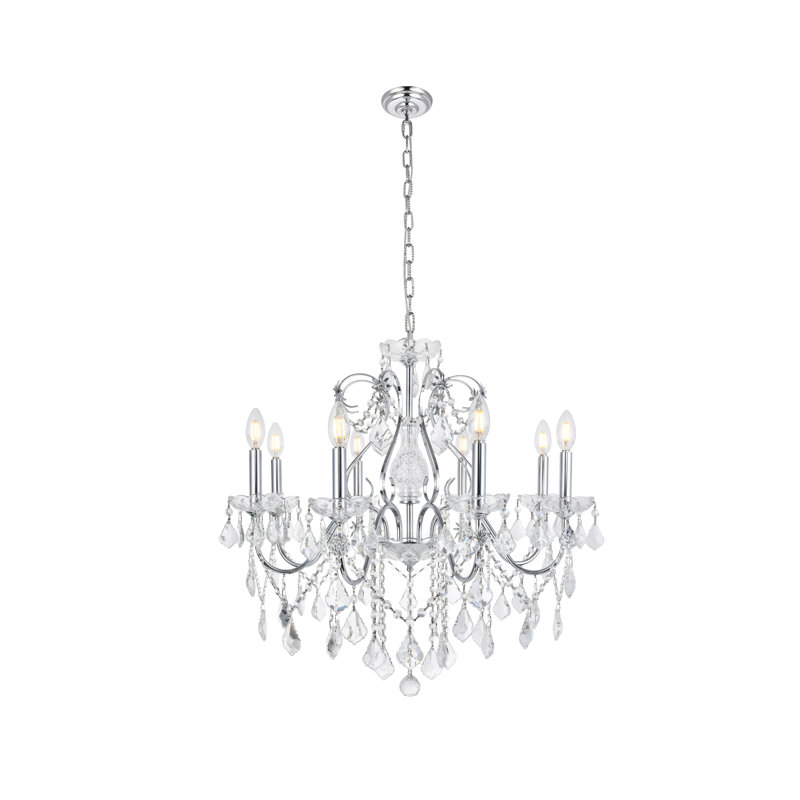 Dagmar 8-Light Dimmable Traditional Chandelier, Chrome