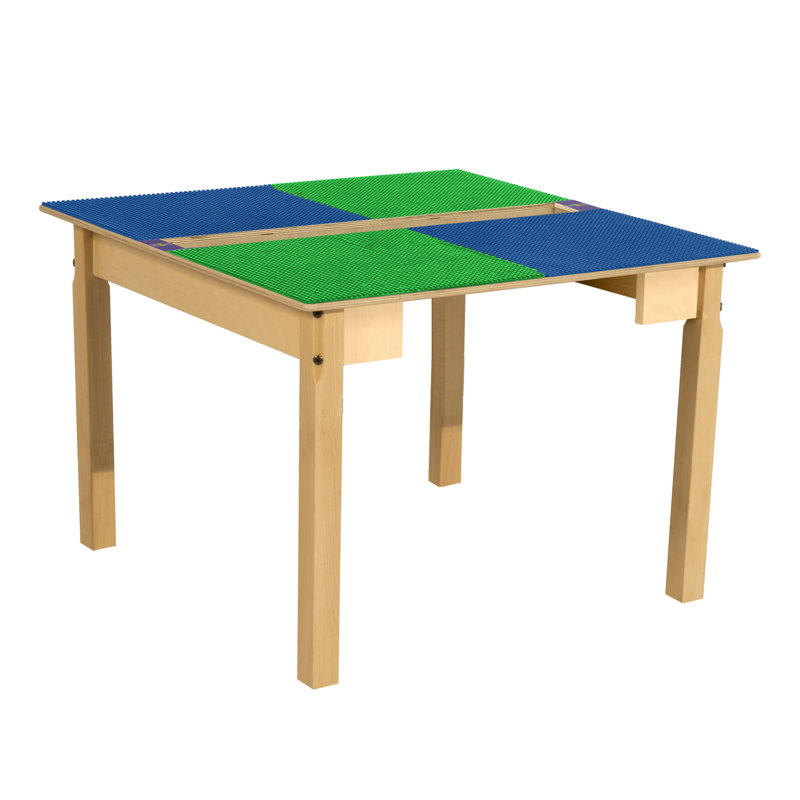 Table de jeu Time-2-Play, Bleu et vert, H 22,5 po x L 35 po x l 15,5 po