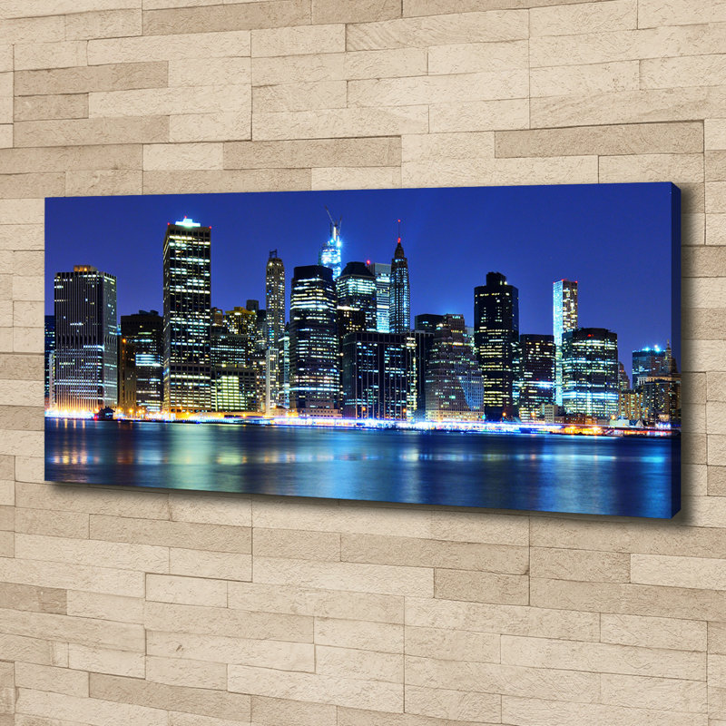 Manhattan New York - Wrapped Canvas Print