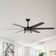 70" Hedon 6-Blade LED Crystal Large Ceiling Fan with Remote Control and Light Kit Included