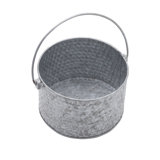 Towle Living 8-In Galvanized Hammered Round Basket