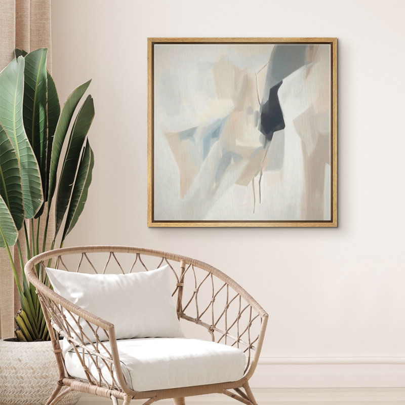 «Minimal Abstract», reproduction d'art sur toile encadrée - formes géométriques neutres et douces pour des intérieurs minimalistes modernes
