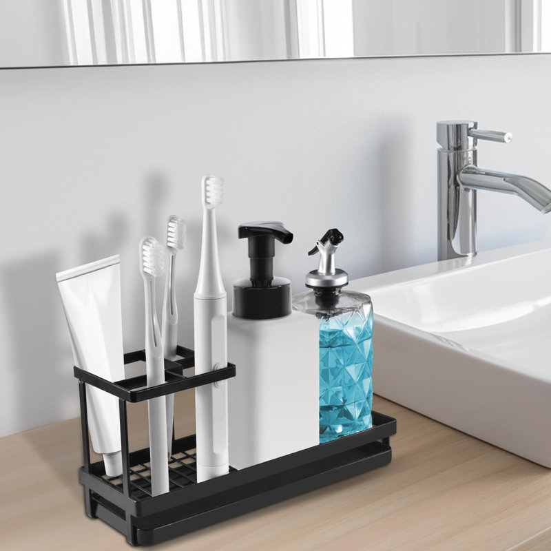 Bathroom Storage Container, Black